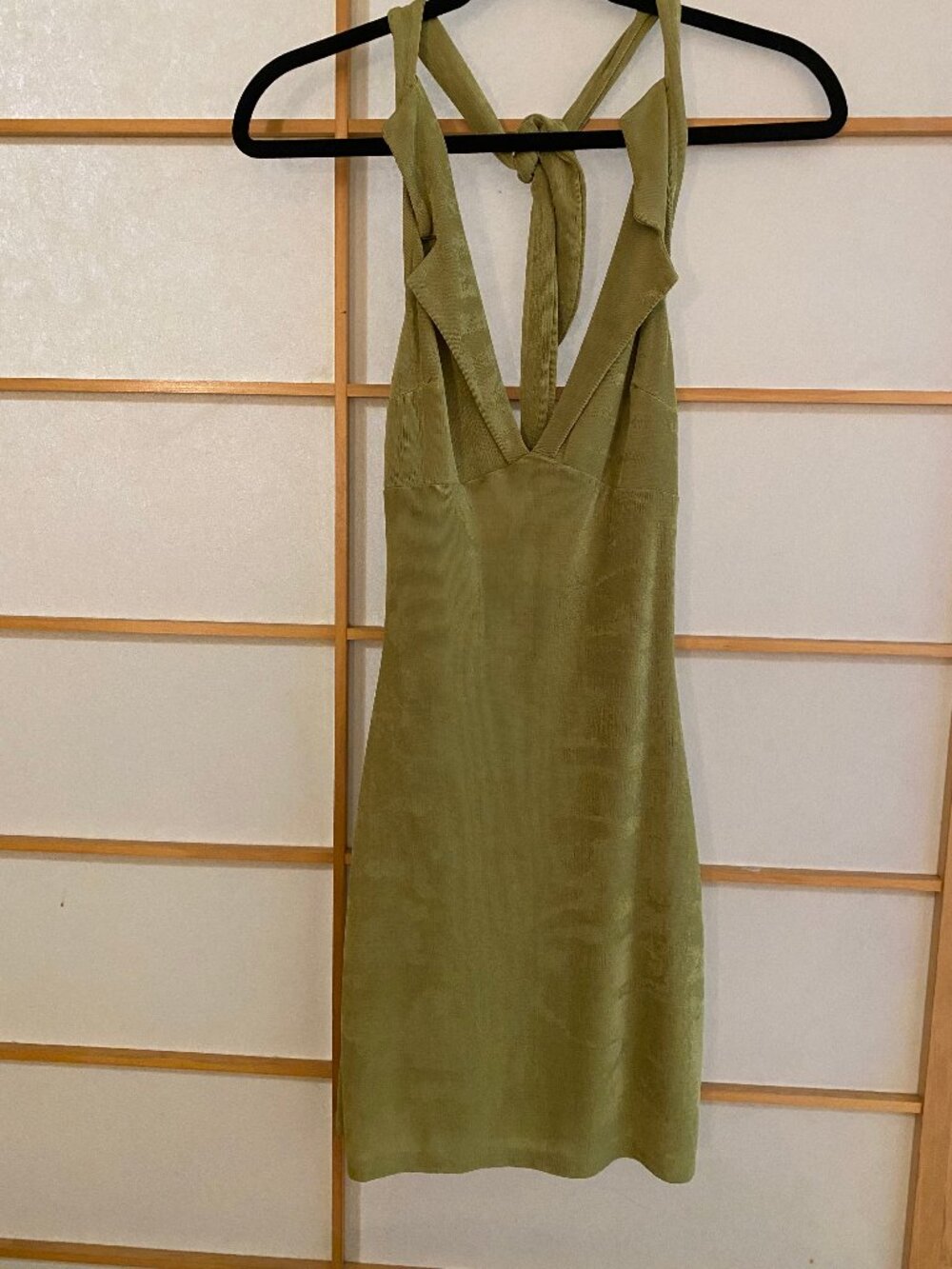 Peppermayo Green Halter Mini Dress with Collar, Size US 2